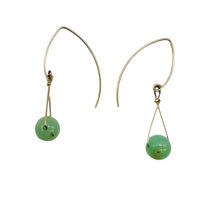 Load image into Gallery viewer, Chrysoprase AAA Natural 14K Gold Filled Earrings | Green | 1 3/4" Long |