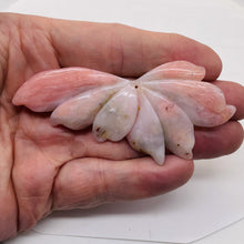Load image into Gallery viewer, Peruvian Opal 122ct Carved Flower Pendant Bead| 40x97x7mm |Pink| 1 Pendant Bead|