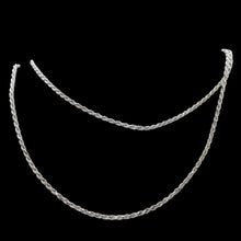 Load image into Gallery viewer, 2mm Rope Solid Sterling Silver Italian Made Necklace | 30 Inch | 13.9 Grams |