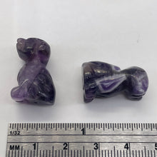 Load image into Gallery viewer, Faithful 2 Natural Amethyst Carved Dog Animal Beads | 22x15x15mm | Purple
