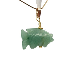 Load image into Gallery viewer, Aventurine Koi Fish Pendant Necklace|Semi Precious Stone Jewelry|14k Pendant