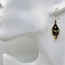 Load image into Gallery viewer, Stellar! Black Onyx Sterling Silver Drop/Dangle Earrings | 1 1/2" Long |