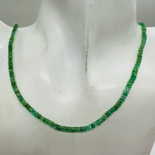 Load image into Gallery viewer, Brazilian Emerald Faceted Rondelle Beads 32 Ct Green 230 Bead Strand