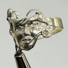 Load image into Gallery viewer, Smiling Frowning Drama Mask Sterling Silver Ring Size 5.5 Theater Jewelry