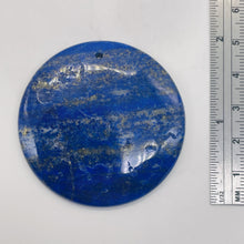 Load image into Gallery viewer, Lapis Lazuli Striped Round Pendant Bead | 50x5mm | Gold Silver | 1 Bead |
