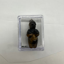 Load image into Gallery viewer, Tigereye Stone Goddess Pendant Necklace | 3/4' Long | Bronze | 1 Pendant |