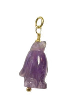 Load image into Gallery viewer, Darling! Amethyst Penguin Vermeil Pendant 509273AMG