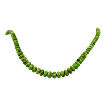 Load image into Gallery viewer, Gaspeite Hi Grade Graduated Rondelle Strand | 5 to 3mm| Green Brown | 165 Beads|