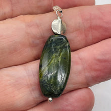Load image into Gallery viewer, British Columbia Jade Sterling Silver Pendant | Green | 1 3/4" Long | 1 Pendant|