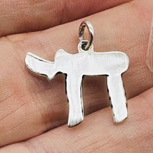 Load image into Gallery viewer, Chai Sterling Silver Symbol Pendant Charm | 7/8" Long | Silver | 1 Pendant |