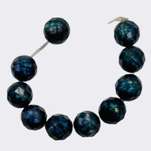 Load image into Gallery viewer, Faceted Fresh Water Pearl Round Parcel | 7mm | Iridescent Blue | 10 Pearls |
