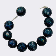 Load image into Gallery viewer, Faceted Fresh Water Pearl Round Parcel | 7mm | Iridescent Blue | 10 Pearls |