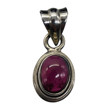 Load image into Gallery viewer, Garnet Sterling Silver Drop Pendant | 3/4" Long | Red | 1 Pendant |