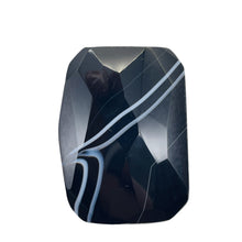 Load image into Gallery viewer, Onyx Flat Faceted Rectangular Pendant Bead | 50x48x14mm | Black White | 1 Bead |