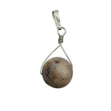 Load image into Gallery viewer, Pink Peruvian Opal Matte Finish Spinner Pendant | Pink, Black | 1 1/4" Long |