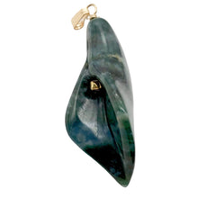 Load image into Gallery viewer, Fancy Jasper Calla Lily 14K Gold Filled Flower Pendant| 1 3/4" Long | Green |