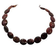 Load image into Gallery viewer, Red Brecciated Jasper 20mm Coin Bead Strand 109568
