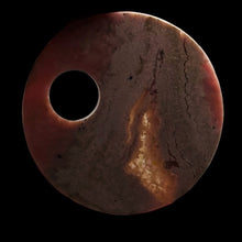 Load image into Gallery viewer, Natural, Untreated Lacy Pink Rhodochrosite 50mm Pi Circle Pendant Bead