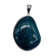 Load image into Gallery viewer, Chrysocolla Sterling Silver Oval Pendant | 2" Long | Blue, Green | 1 Pendant |
