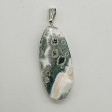 Load image into Gallery viewer, Ocean Jasper Sterling Silver Pendant | 2 1/4" Long | Pink, White, Gray |