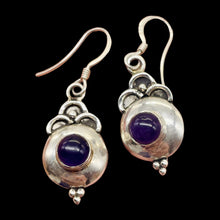 Load image into Gallery viewer, Amethyst Sterling Silver Drop/Dangle Earrings | 1 1/4" Long | Purple | 1 Pair |