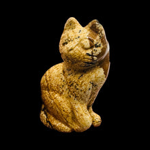 Load image into Gallery viewer, Hand Carved Stone Abyssinian Sitting Cat Collectible | 41x25x17mm | Red, Orange