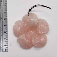 Load image into Gallery viewer, Rose Quartz Carved Pendant Flower | 55x8mm | Pink | 1 Bead |