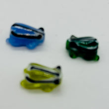 Load image into Gallery viewer, Frog Lampwork Glass Jumping Frog Beads | 17x12x9mm | Multi-Color | 4 Beads |