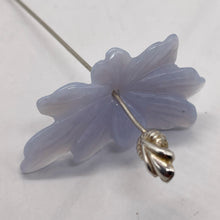 Load image into Gallery viewer, Chalcedony 12ct Hand Carved Flower Bead | 38x15x5mm | Blue | 1 Pendant Bead |