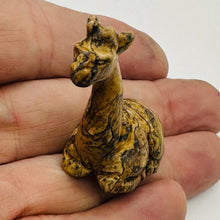 Load image into Gallery viewer, Giraffe Resting Animal Stone Carving | 1 Figurine | 1 5/8 x 1 5/8" | Brown