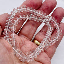 Load image into Gallery viewer, Quartz Clear Faceted Rock Crystal Rondelle Strand | 8x5mm | Clear | 90 Beads |
