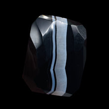 Load image into Gallery viewer, Onyx Flat Faceted Rectangular Pendant Bead | 50x48x14mm | Black White | 1 Bead |