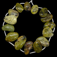 Load image into Gallery viewer, Natural Chartruese Turquoise Drop Bead Strand 103158F