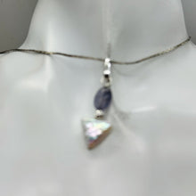 Load image into Gallery viewer, Iolite and Pearl Sterling Silver Pendant |1 3/8" Long| Purple, White| 1 Pendant|
