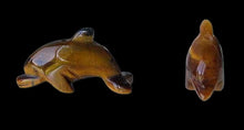 Load image into Gallery viewer, Jumping Carved Tigereye Dolphin Animal Beads