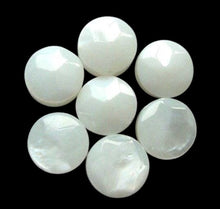Load image into Gallery viewer, Mississippi White Ebony Shell 7 Coin 8x4mm Beads