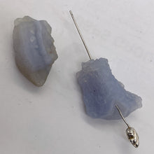 Load image into Gallery viewer, Blue Chalcedony 15g Druzy Nugget Beads| 28x19x17 to 28x15x15mm | Blue | 2 Beads|