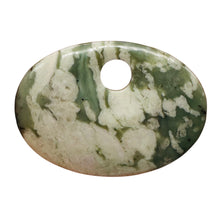 Load image into Gallery viewer, Harmony Stone Oval Centerpiece Bead - Snowy Forests | 63x45x8mm | 1 Bead |