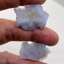 Load image into Gallery viewer, Blue Chalcedony 17g Druzy Nugget Beads| 32x20x11 to 30x24x15mm | Blue | 2 Beads|