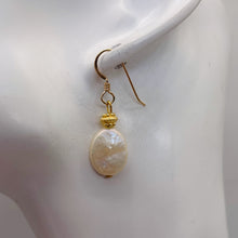 Load image into Gallery viewer, Pearl 14kgf Earrings Pendant Set | 1 1/4" Long | Yellow Gold | 1 Matched Set |