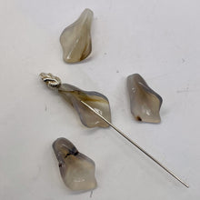 Load image into Gallery viewer, Chalcedony Calla Lily Flower Beads | 22x11x2.5mm | White Green | 4 Beads |
