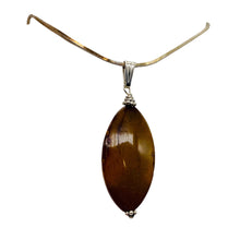 Load image into Gallery viewer, Mookaite Marquise Sterling Silver Pendant | 2 1/4" Long | Umber Orange |