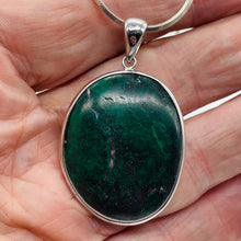 Load image into Gallery viewer, Chrysocolla Sterling Silver Oval Pendant | 2" Long | Blue, Green | 1 Pendant |