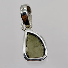 Load image into Gallery viewer, Moldavite 7.661ct Sterling Silver Triangle | 7/8" Long | Green | 1 Pendant |