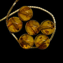 Load image into Gallery viewer, Amber Round Beads | 6 1/2 mm | Yellow | 8 Beads |