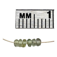 Load image into Gallery viewer, 6 Untreated Blue/Grey/Purple/Green Sapphire 2x1mm Roundel Beads 7704