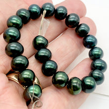 Load image into Gallery viewer, Midnight Emeralds Green FW Pearl Strand 109444