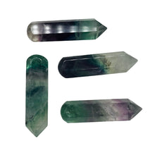 Load image into Gallery viewer, Soothing! Multi Hued Fluorite 2 1/4" Massage Crystal | Purple, Green, Clear|1 |