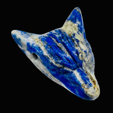 Load image into Gallery viewer, Sodalite Carving Wolf Head Pendant Bead | 40x30x10mm | Blue White | 1 Bead |