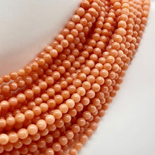 Load image into Gallery viewer, AAA+ Natural Deep Salmon Coral 2mm-3mm Bead 9 inch Strand 2615HS